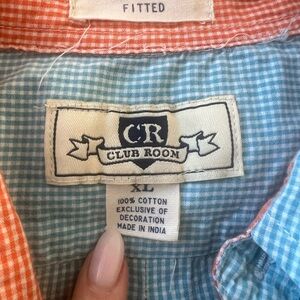 TWO Club Room button down Plaid Shirts SIZE: XL